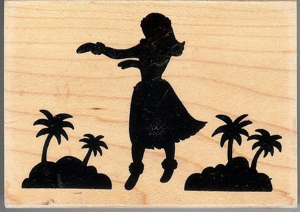 Great Impressions Rubber Stamp G-234 Silhouette Woman dancing S11