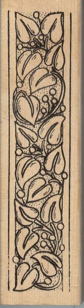 Magenta Rubber Stamp 1392-L Vine Border S13