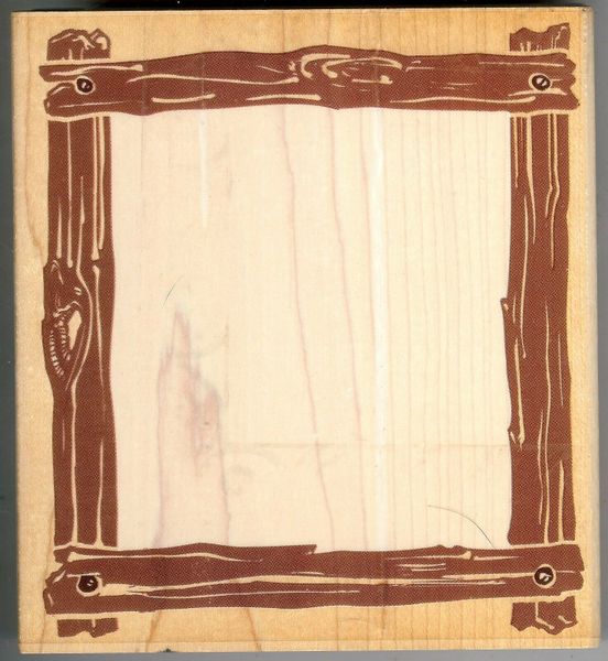 Posh Impressions Rubber Stamp Z-798G Rustic Wooden Frame S42