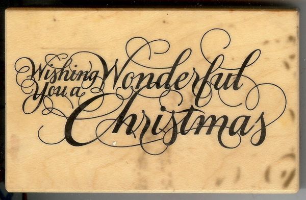 PSX Rubber Stamp G-1591, Saying Wonderful Wishes, Christmas. S11