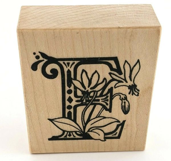 PSX Rubber Stamp F-1104 Rare Botanical Letter E S-15