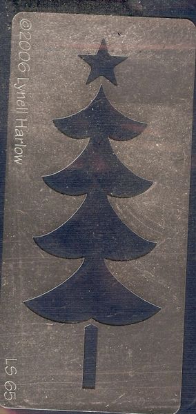 Dreamweaver Stencil LS-65 Christmas Tree with Star B1