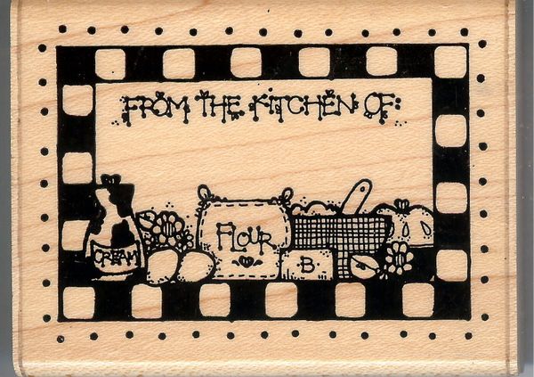 JRL Designs Rubber Stamp, M-122 Saying, From the Kitchen Label S15