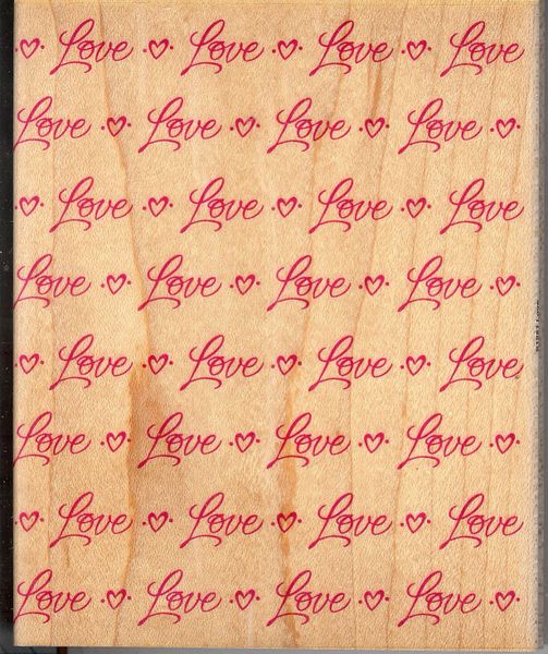 Hero Arts Rubber Stamp, S-1251 Background Saying, Love, Used, S28