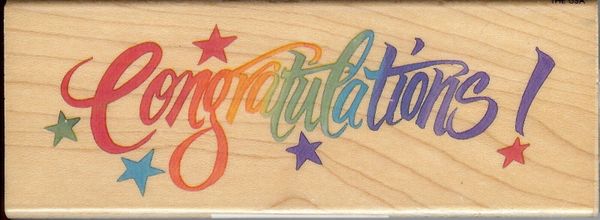 Posh Impressions Rubber Stamp 550-H24 Elegant Congratulations S42