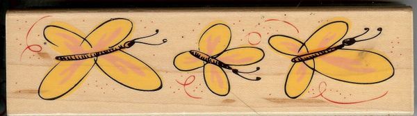 Hero Arts Designs Rubber Stamp H-2946 Artistic Dancing Butterfly Bouder S25