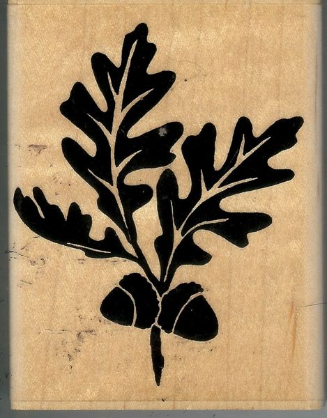Embossing Arts Rubber Stamp #1098-F Oak Leaves & Egg-corns B3
