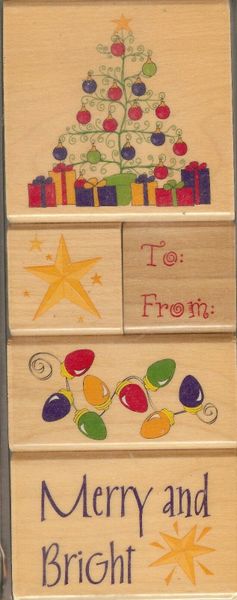 Crafts Etc. Rubber Stamp D-4236, 5p set Saying messages Christmas S17