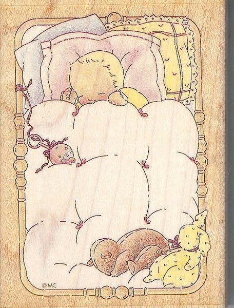 All Night Media Rubber Stamp 871H Sleepy time Baby SSBD1-7