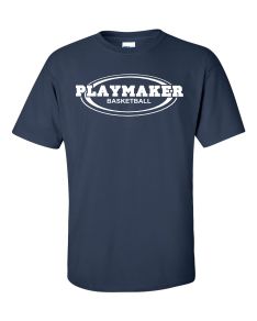 Navy Playmaker Tshirt-White Print