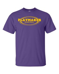 Purple Playmaker Tshirt-Gold Print