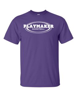 Purple Playmaker Tshirt-White Print