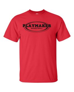 Red Playmaker Tshirt-Black Print