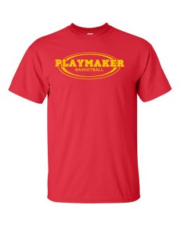 Red Playmaker Tshirt-Gold Print