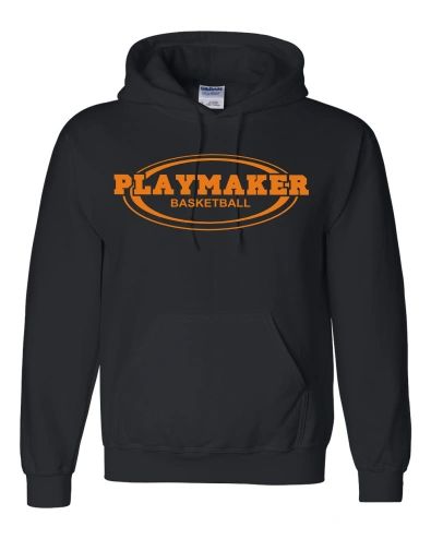 Black Playmaker Hoodie Orange Print