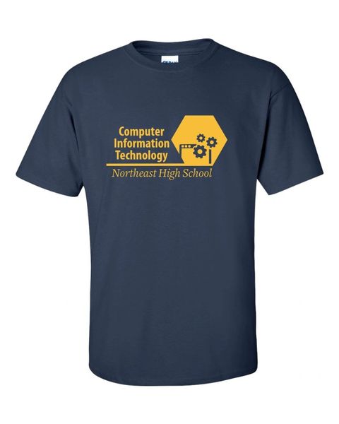 NEHS Computer Information Technology Academy Tshirt-Navy