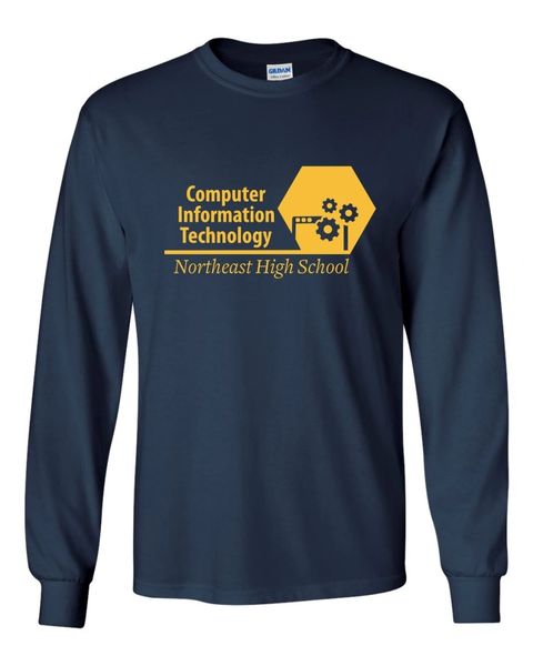 NEHS Computer Information Technology Academy Long sleeve-Navy