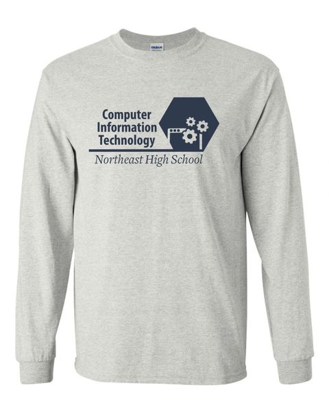 NEHS Computer Information Technology Academy Long sleeve-Grey