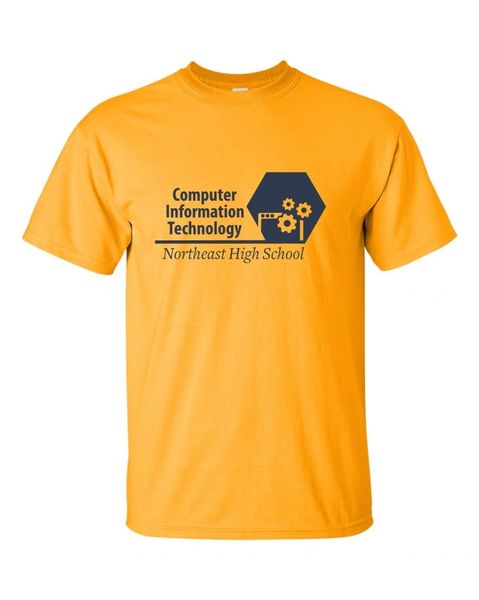 NEHS Computer Information Technology Academy T-shirt-Gold