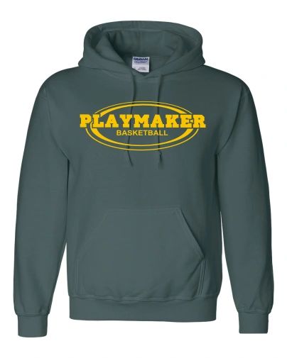 Green Playmaker Hoodie-Gold Print