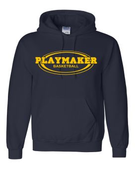 Navy Playmaker Hoodie-Gold Print