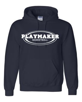 Navy Playmaker Hoodie-White Print