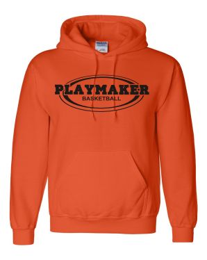 Orange Playmaker Hoodie-Black Print