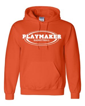 Orange Playmaker Hoodie-White Print