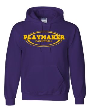 Purple Playmaker Hoodie-Gold Print