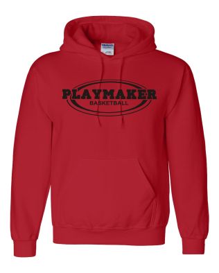 Red Playmaker Hoodie-Black Print