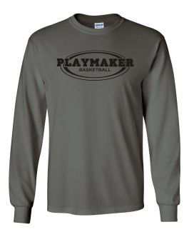 Graphite Playmaker Long-sleeve Tshirt-Black Print