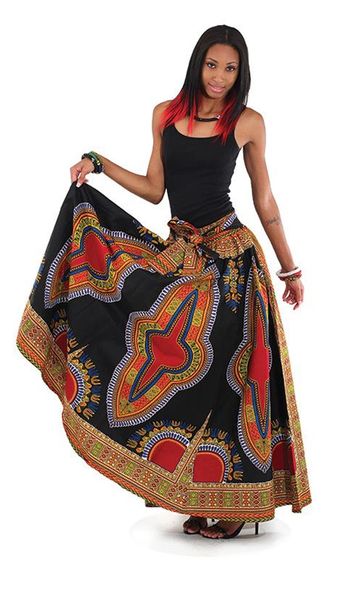 Black dashiki maxi skirt sale