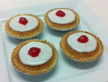 Cherry bakewell tart, frangipane filling, exceedingly good cake.