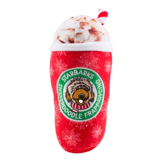 Starbarks Snickerdoodle Frappawchino Plush Holiday Dog Toy by Haute Diggity Dog