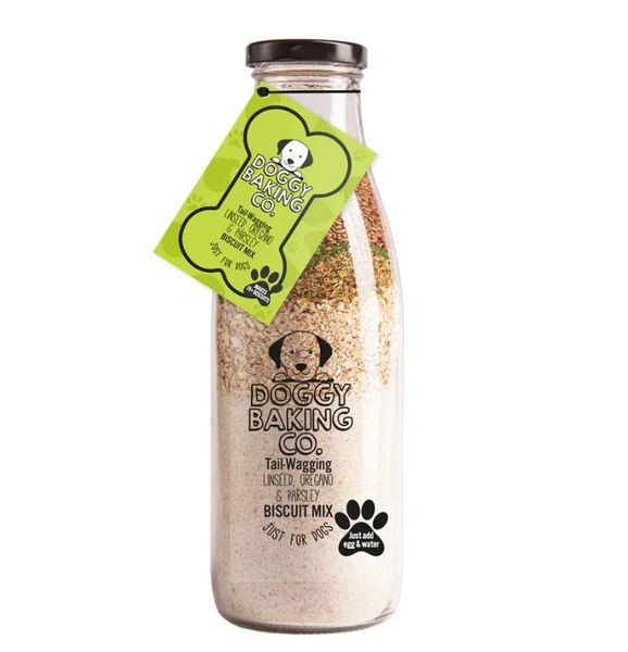 Tail-Wagging Linseed, Oregano & Parsley Doggy Biscuit in a Bottle by Doggy Baking Co.