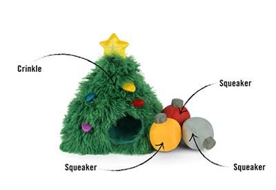 Doglas Fur Christmas Tree Plush Toy Puzzle by PLAY
