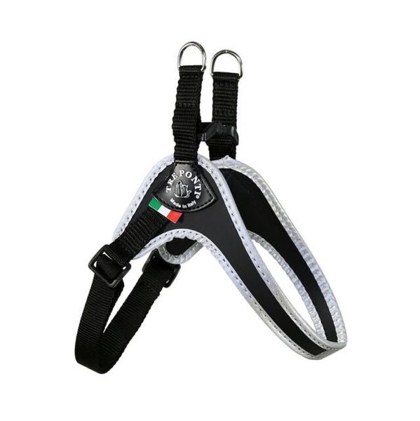 Black Adjustable Belly Harness for Small Dogs by Tre Ponti