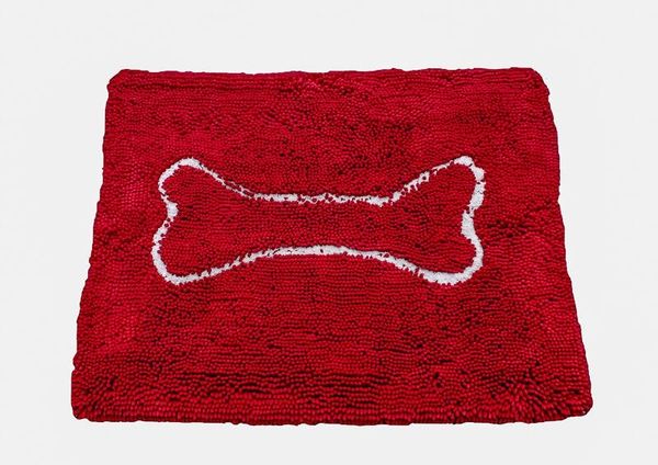 Cranberry with Bone Doormat by Soggy Doggy