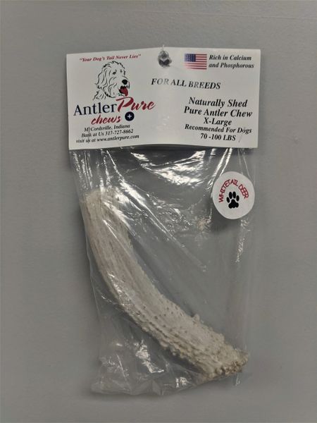 Naturally Shed Whitetail Deer Antler by AntlerPure Chews Plus