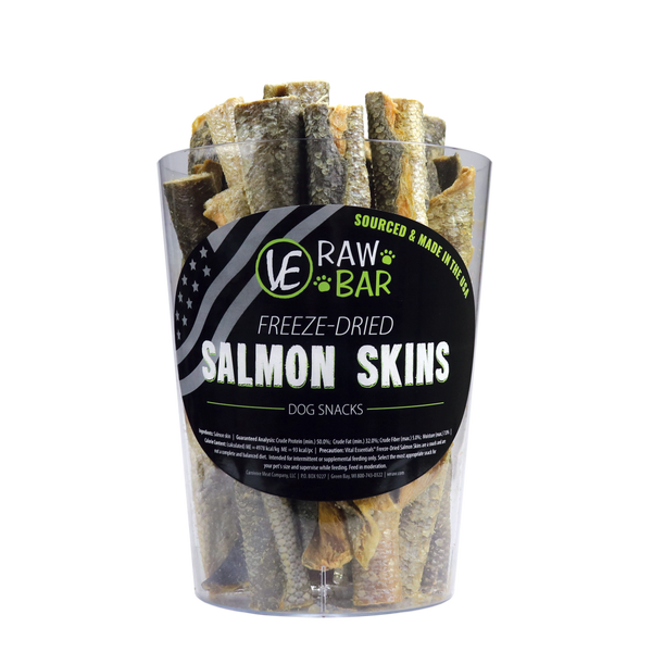 Freeze-Dried Salmon Skins by VE Raw Bar