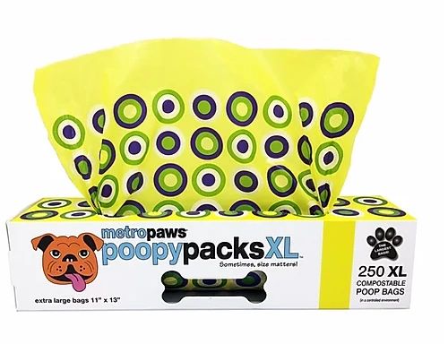 250 ct Poopy Packs XL Poop Bags by Metro Paws