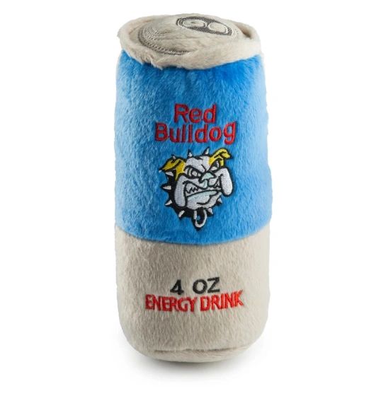 Red Bulldog Energy Drink Plush Toy by Haute Diggity Dog