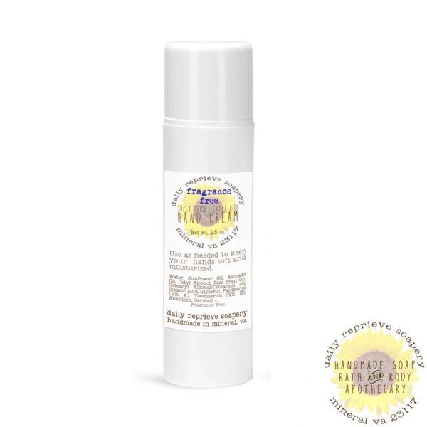 Fragrance Free Hand Cream (2.5 oz)