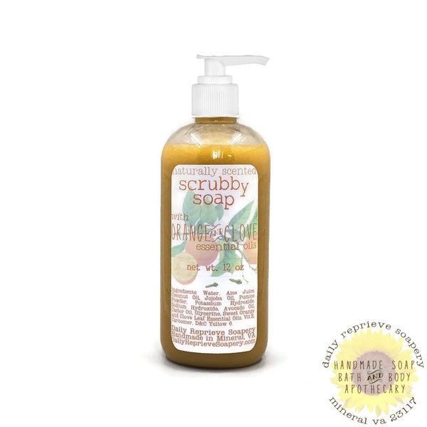 Orange Clove Liquid Scrubby Soap (12 oz)