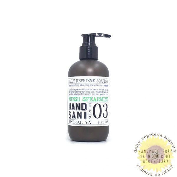 03 Fresh Spearmint Hand Sani (8 oz)