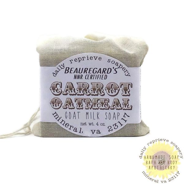Beauregard's Carrot Oatmeal Goat Milk Soap