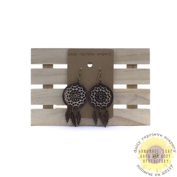 Dream Catcher earrings (brown)