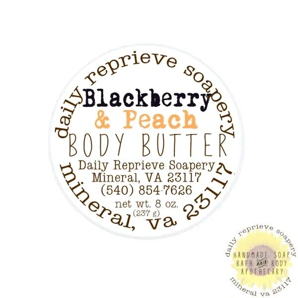 Blackberry & Peach Body Butter (8 oz)