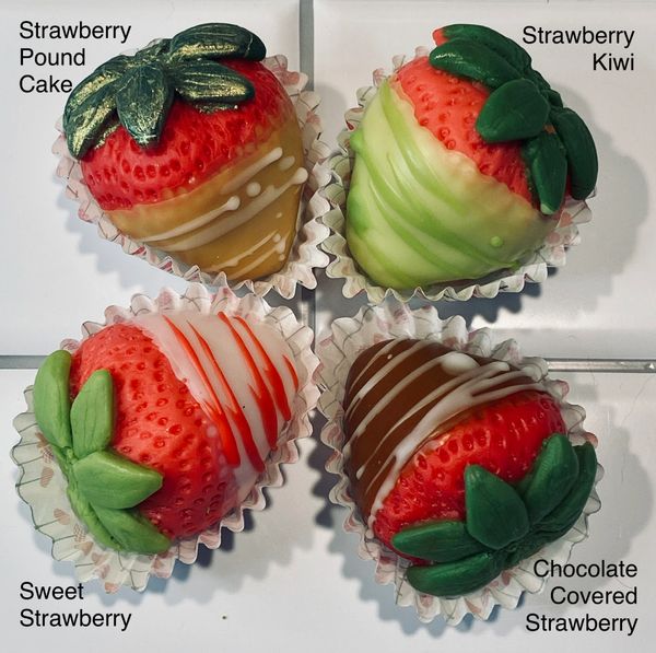 RTS - Hand-Dipped Assorted Strawberries (4-pack) Melts