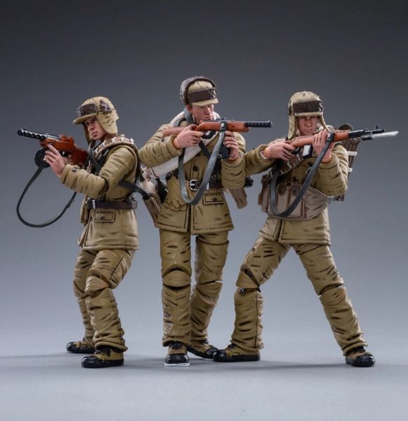 Joy Toy Chinese People’s Volunteer Army (Winter Uniform) 1/18 Scale Action Figure 3-Pack